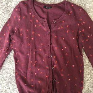 RW&Co. Purple Floral Cardigan